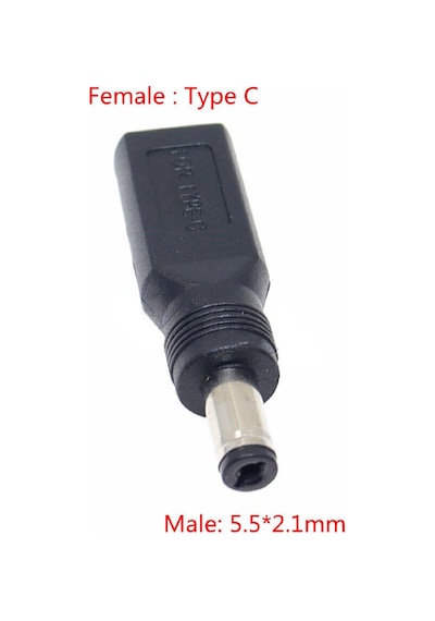 4321 Type C To Dc 5v Pd 5.5 2.1mm Power Şarj Çevirici Dönüştürücü
