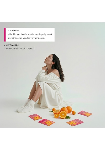 Dermokil C Vitaminli Peeling Etkili Soyulabilen Çorap Tipi Ayak Maskesi 30 Ml