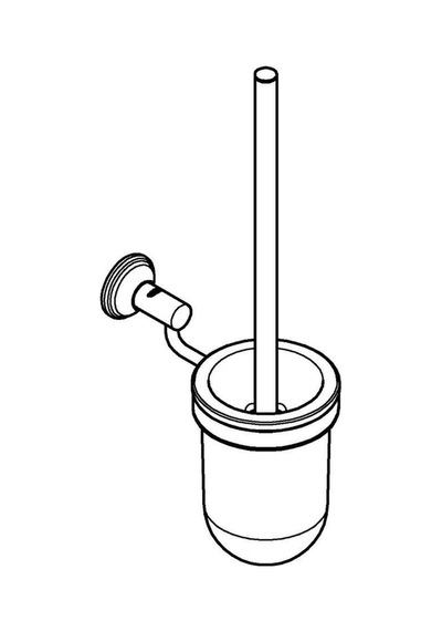 Grohe Essentials Authentic Tuvalet Fırçası Seti - 40658001 Krom
