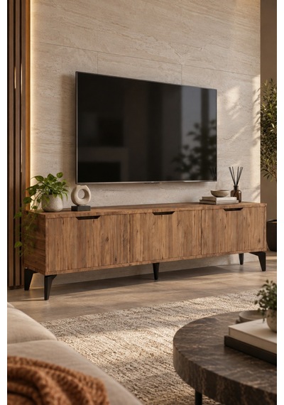 Sulorahome Sehpası 160x35 Cm Antik Ceviz