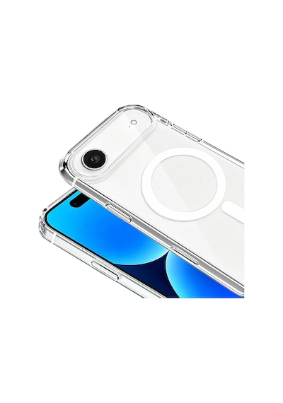 Apple Uyumlu iPhone 17 Air Kılıf Mkst Wireless Şarj Özellikli Şeffaf Kapak - Şeffaf Şeffaf