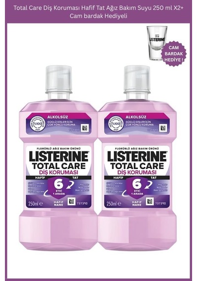 Total Care Diş Koruması Hafif Tat Ağız Bakım Suyu 250 Ml X2+cam Bardak Hediyeli