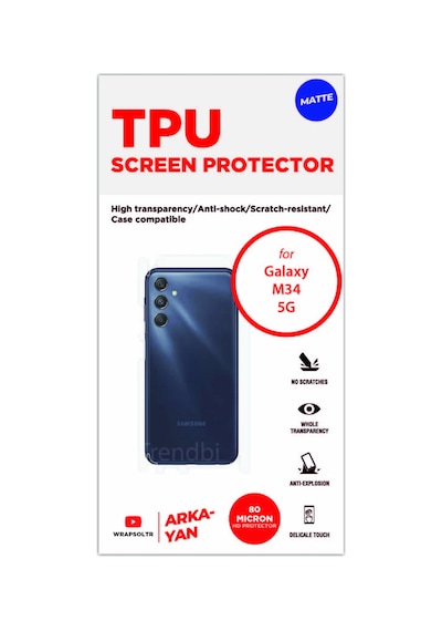Samsung Galaxy Uyumlu M34 5g Mat Arka Ve Yan Kaplama Koruyucu Hd Film