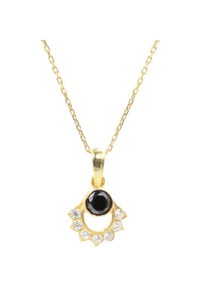 925 Ayar Gümüş Nişane Tasarım Garnet Taşlı Kolye 426863454