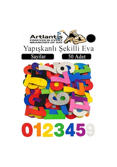 Şekilli Eva Yapışkanlı 50 Li 1 Paket Kendinden Yapışkanlı Eva Sticker Okul Öncesi Kreş Ana Sınıfı Etkinlik Proje Siyah