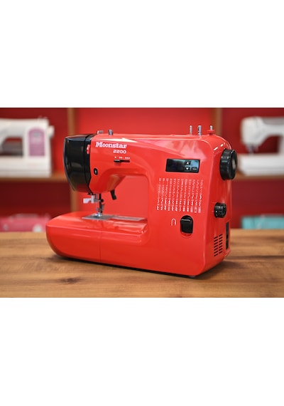 Moonstar Ev Tipi Elektronik Düz Dikiş Makinesi 60 Desen / Model 2200 Kırmızı
