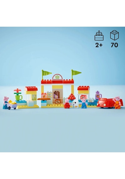 LEGO® DUPLO® Peppa Pig Süpermarket 10434 - 2+ Eğitici Oyuncak Yapım Seti (70 Parça)