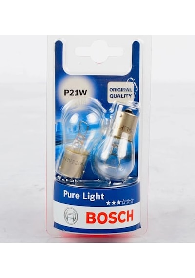 Bosch P21w Pure Light Fren Stop Araç Ampulü,  Kalite, 2'li Paket