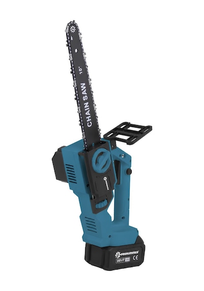 Prohummer Ph341 Akülü Kömürsüz 15cm   Zincir Otomatik Yağlamalı El Testeresi Ağaç Odun Dal Kesme Budama Çift Batarya 88vf