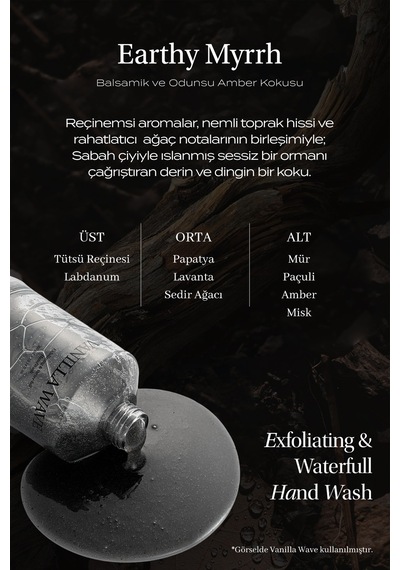Peeling Etkili Nemlendirici Sıvı Sabun Kundal Exfoliating & Waterfull Hand Wash Earthy Myrrh