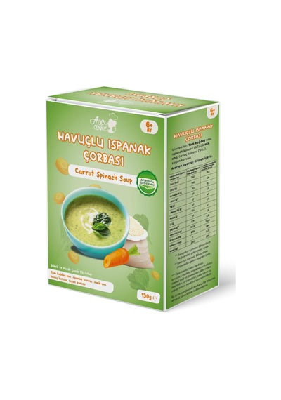 Aşçı Anne Havuçlu Ispanak Çorbası - 6+ Ay - 150g Belirtilmemiş