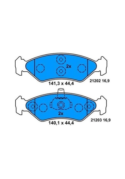 BOSCH 986424416 Fren Balatası Ön Fiesta IV 95- Ka 96- / Mazda 121 96-