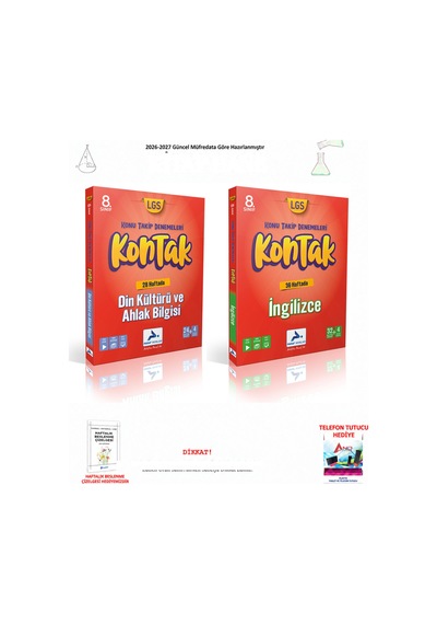 Paraf 8. Sınıf Din Kültürü, İngilizce Kontak Deneme 2 Kitap Seti