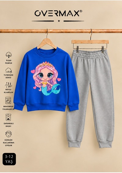 Overmax Deniz Kızı Baskılı Kapüşonsuz Sweatshirt Eşofman Takımı 3-12 Yaş Saks Mavi Üst-gri Alt - 921001102 Saks Mavi Üst-gri Alt Overmax Deniz Kızı Baskılı Kapüşonsuz Sweatshirt Eşofman Takımı 3-12 Yaş Saks Mavi Üst-gri Alt - 921001102 Saks Mavi Üst-gri Alt