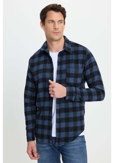 Tudors Erkek Slim Fit Dar Kesim Uzun Kollu Cepli Kareli Dama Desenli Kışlık Oduncu Gömlek-41700 Çok Renkli Tudors Erkek Slim Fit Dar Kesim Uzun Kollu Cepli Kareli Dama Desenli Kışlık Oduncu Gömlek-41700 Çok Renkli