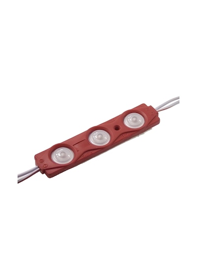 1,2 Watt 3lü Lensli Kırmızı Led Modül 2835 Reklamcı Modül 10 Adet