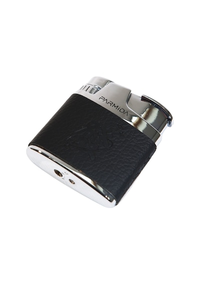 Parmida Tek Torch Pürmüz Japon Yazılı Deri Kaplama Siyah Metal Puro Çakmağı - Tr9229