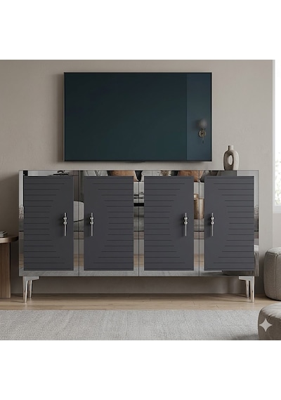 Ka1207as Tuna Konsol Ve Tv Sehpası Antrasit-silver 120cm