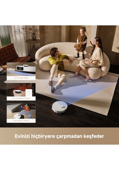 MOVA P50 Pro Ultra 19000 PA Emiş Güçlü Robot Süpürge Beyaz