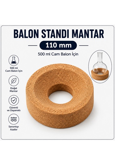Balon Standı Mantar - 110 Mm - 500 Ml Cam Balon İçin