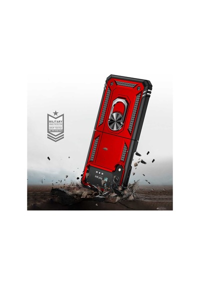 Galaxy Z Flip 4 Kilif Zore Vega Yüzüklü Standli Zirh Kilif 556701317