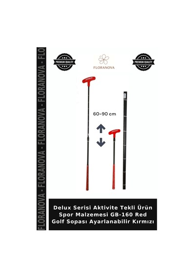 Delux Serisi Aktivite Tekli Ürün Spor Malzemesi Gb-160 Red Golf Sopası Ayarlanabilir Kırmızı