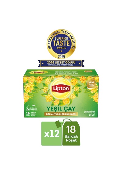 Lipton Osmantus Çiçek Bahçesi Aromalı Yeşil Çay 18li X 12 Adet