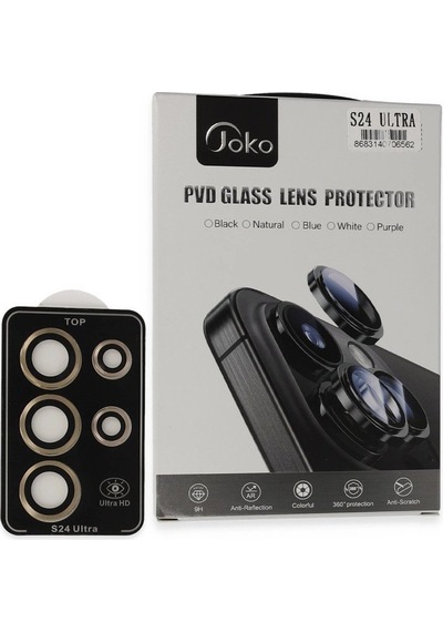 Joko Galaxy Uyumlu S24 Ultra Pvd Metal Kamera Lens - Gold