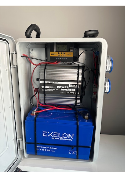 Hazır Güneş Enerji Paketi 215w Panel 100ah Jel Akü 1200w İnvertör