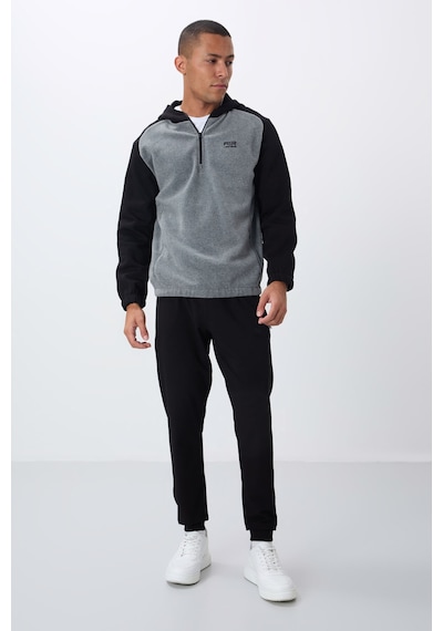Air Jones Tommy Life Ruby Gri Melanj Standart Kalıp Polar Erkek Sweatshirt - 88300 GRİ MELANJ