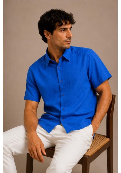 Alexandergardi Kısa Kollu %100 Pamuk Polo Yaka T-shirt Mavi