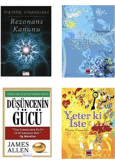 Rezonans Kanunu + Dogru Istersen Olur + Dusuncenın Gucu + Yeterkı Iste 4 Set Kıtap
