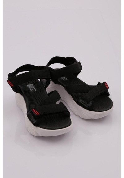 Dgn 0148 Kadin Sandalet 0148-2265-R145802 Siyah - Beyaz