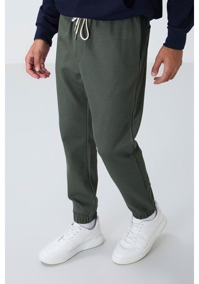 Tommy Life Haki Yüzeyi Dokulu Standart Fit Erkek Eşofman Alt - 82156 Haki