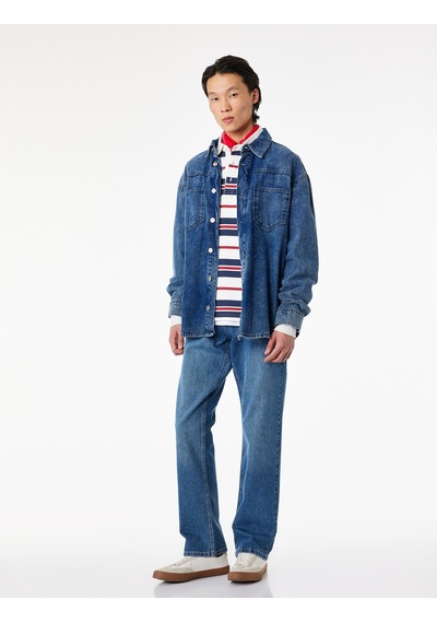 Koton Standart Bel Normal Bel Düz Paça Denim Pantolon - Mark Straight Jeans Orta İndigo 6sam40300nd Koton Standart Bel Normal Bel Düz Paça Denim Pantolon - Mark Straight Jeans Orta İndigo 6sam40300nd