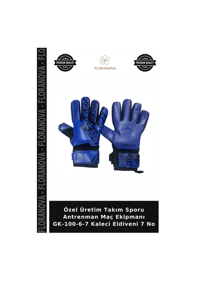 Özel Üretim Takım Sporu Antrenman Maç Ekipmanı Gk-100-6-7 Kaleci Eldiveni 7 No Çok Renkli
