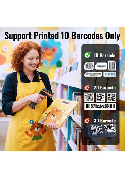 5100 Kablosuz Barkod Okuyucu - 1d Ve 2d Qr Kod Okuyucu, 2.4ghz Kablosuz Ve Usb Kablolu, 2000mah Pil Göstergeli, Ergonomik Tasarım, Darbeye Dayanıklı Silikon, Ip54 Toz Koruma, Barkod Okuyucu