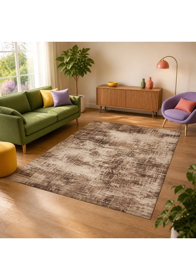 Kartela Halı Alea Halı Jüt Taban Dokuma Halı Kahverengi - 100 X 150 Cm