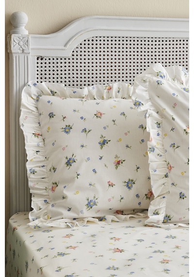 Karaca Home Mia %100 Pamuk Fırfırlı Çift Kişilik Çarşaf Takımı Mavi Pp 200.22.08.0057 Mavi