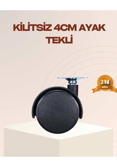 4 Cm Kilitsiz Mobilya Ayağı Tekli Kolay Dönen Masa Ve Sehpa Ayağı Renkli