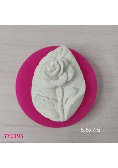 Yy0193 Yaprak Üzerinde Gül Silikon Kalıp
