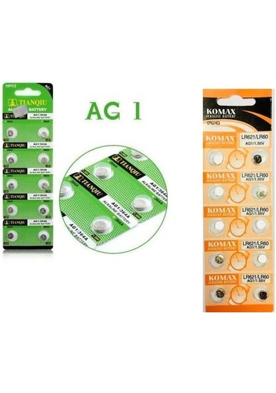 Buton Pil - Saat Lazer Hesap Makinesi Pili 10lu Paket Ag1 Lr621/lr60 1.55v