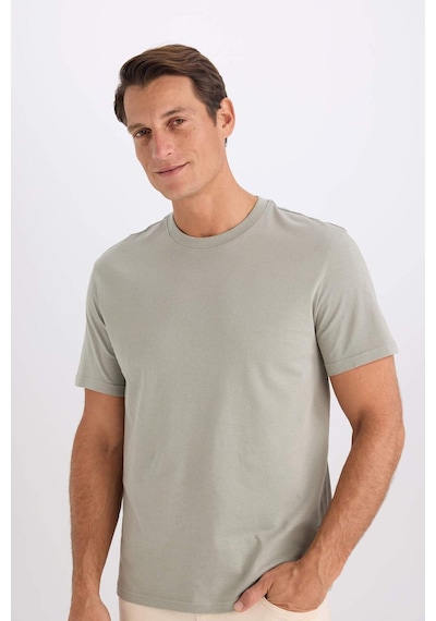 DeFacto %100 Pamuk New Regular Fit Bisiklet Yaka Basic Düz Kısa Kollu Tişört V7699AZ25SPGR321 DeFacto %100 Pamuk New Regular Fit Bisiklet Yaka Basic Düz Kısa Kollu Tişört V7699AZ25SPGR321