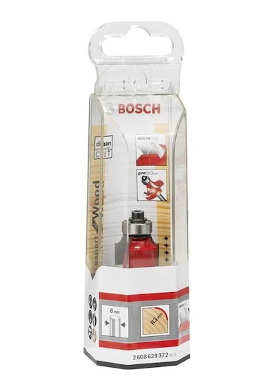 Bosch Expert Serisi Ahşap İçin Çift Oluklu, Sert Metal Bilye Yataklı Yuvarlama Frezesi 8*3*55mm