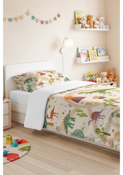Evimde Bambaşka Dinazor Yeşil Çocuk Odası Tek Kişilik Pike Takımı-yollu Pastel Bej 160x220 CM Kapitone Yatak Örtüsü Evimde Bambaşka Dinazor Yeşil Çocuk Odası Tek Kişilik Pike Takımı-yollu Pastel Bej 160x220 CM Kapitone Yatak Örtüsü