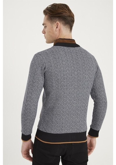 1021 Dewberry Erkek Sweatshırt-balıksırtı Lacivert Balıksırtı Lacivert