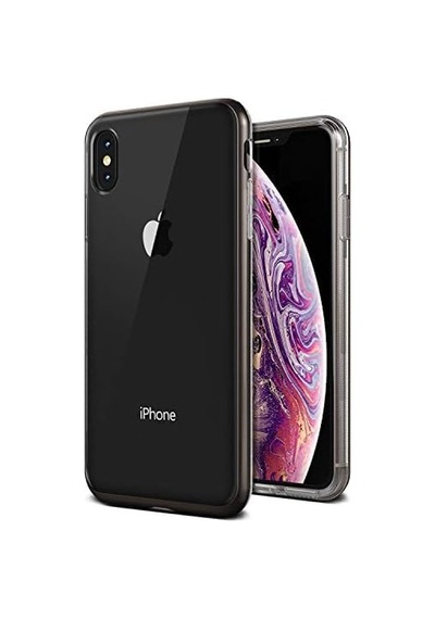 Vrs94130 İphone Xs Max Crystal Bumper Kılıf, Metal Black 50 x 22