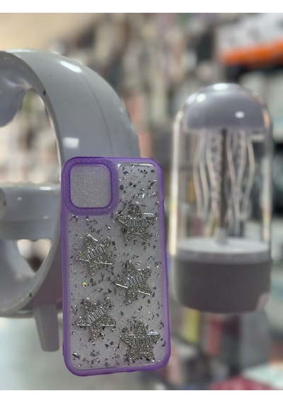Apple Uyumlu iPhone 12 Pro Uyumlu Prl Kılıf Simli Zore Işıltı Kılıf -