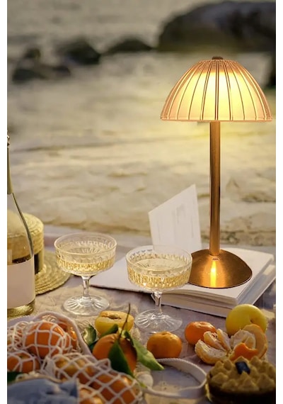 Exenar - Altın - Oval Şapkalı Şarjlı Kristal Masa Lambası Abajurlu Işık Ayarlı Lamba Dokunmatik 3 Renkli Dim Ayarlı Beyaz - Gold Exenar - Altın - Oval Şapkalı Şarjlı Kristal Masa Lambası Abajurlu Işık Ayarlı Lamba Dokunmatik 3 Renkli Dim Ayarlı Beyaz - Gold
