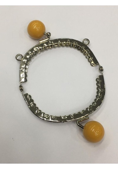 Karantuhafiye Çanta Ve Cüzdan Klipsi Oval 16 Cm Incili Model Gümüş Hardal İnci Gümüş Hardal İnci Çok Renkli
